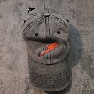 Gray and Orange Lightning Bolt Cap
